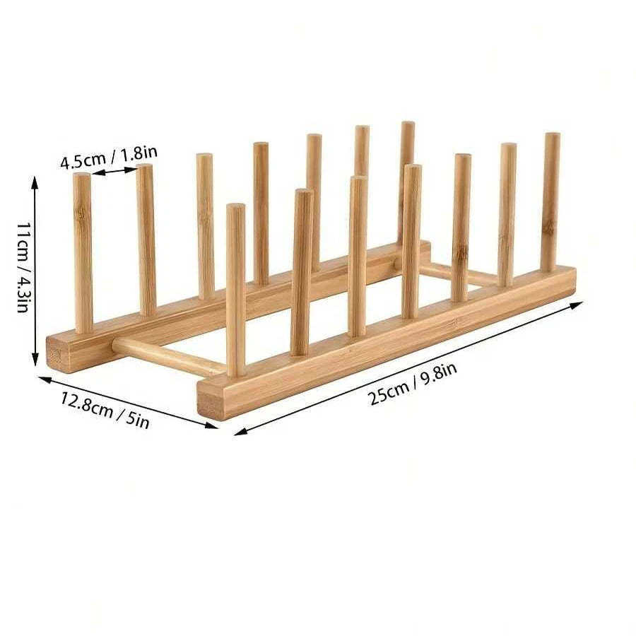Bamboo Kitchen Organizer Rack