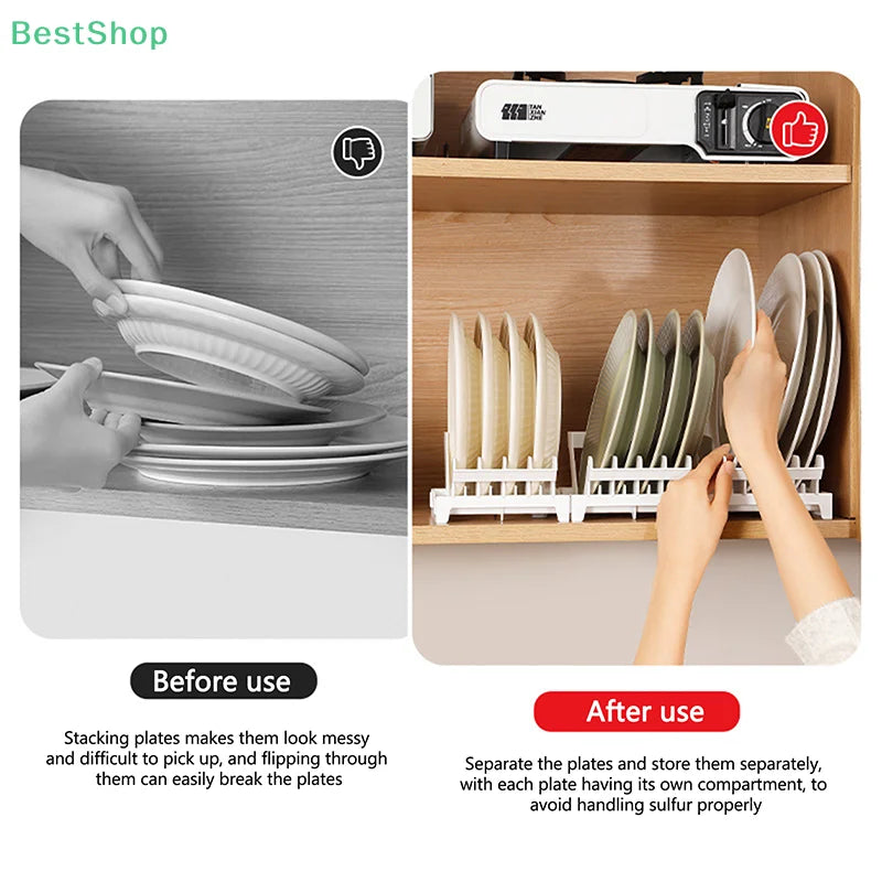 Dish Organizer Rack - Vertical Plate Dish Drying Rack