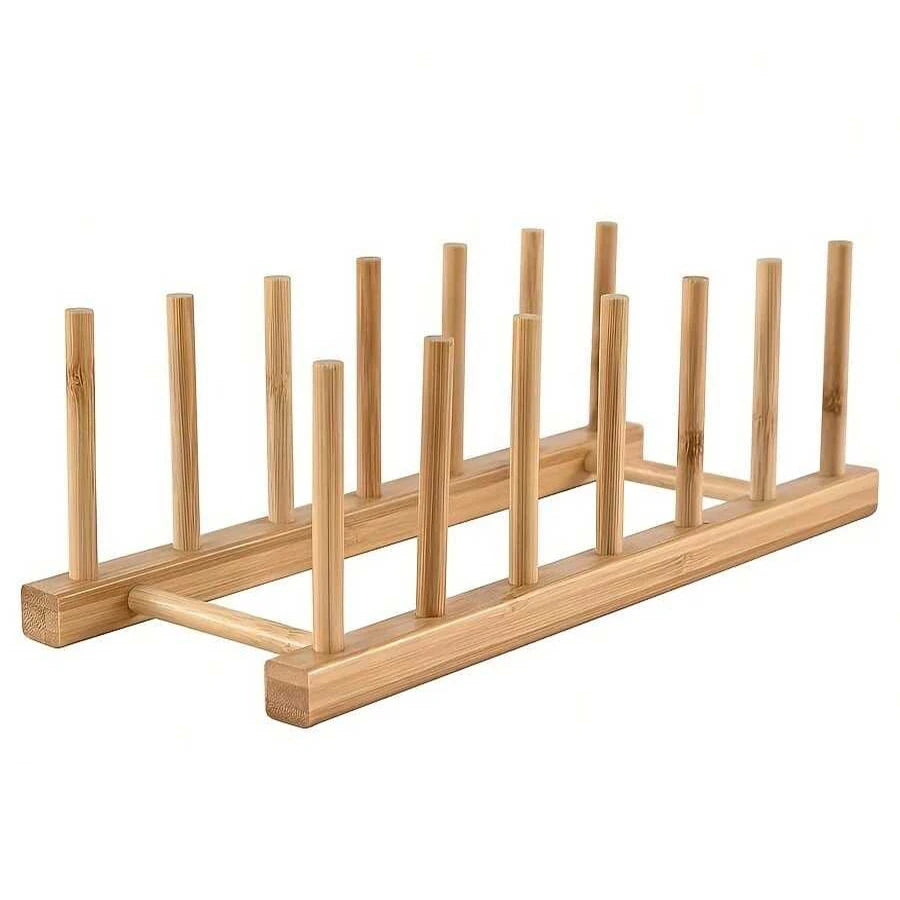 Bamboo Kitchen Organizer Rack
