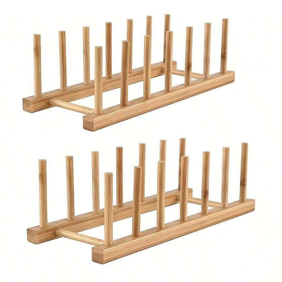 Bamboo Kitchen Organizer Rack
